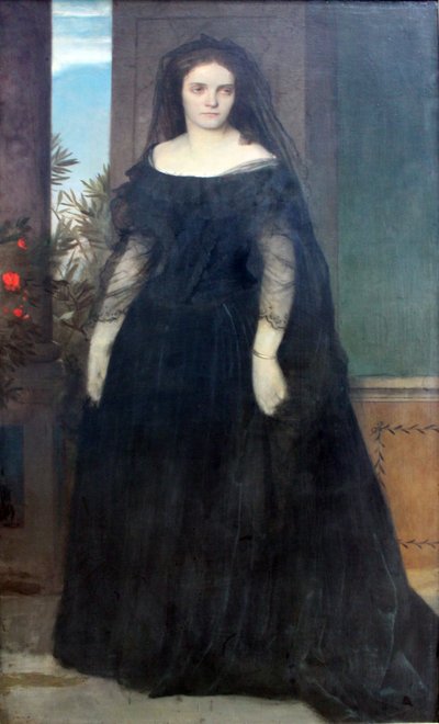 Portret van de actrice Fanny Janauschek door Arnold Böcklin